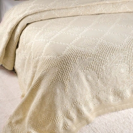 Κουβέρτα ΣΧ.573 Ecru Down Town Μονό 170x240cm 100% Βαμβάκι