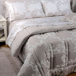 Παπλωματοθήκη ΣΧ.568 Σετ 3τμχ Beige Down Town Υπέρδιπλο 235x245cm 100% Βαμβακοσατέν