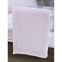 Κουβέρτα Βρεφική DT441 Pink Down Town Κούνιας 90x120cm 100% Βαμβάκι