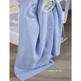 Κουβέρτα Βρεφική DT449 Light Blue Down Town Κούνιας 90x120cm 100% Βαμβάκι
