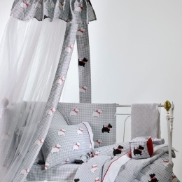 Κουνουπιέρα Κούνιας 767 White-Grey Down Town 200x500cm 100% Βαμβακοσατέν