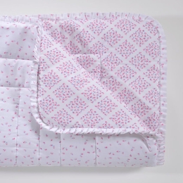 Πάπλωμα Βρεφικό 770 White-Pink Down Town 95x145cm 100% Βαμβακοσατέν