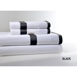 Σεντόνια 10-0821 Με Rever (Σετ 4τμχ) Black Down Town Υπέρδιπλο 245x270cm 100% Βαμβακοσατέν