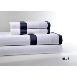 Σεντόνια 10-0822 Με Rever (Σετ 4τμχ) Blue Down Town Υπέρδιπλo 245x270cm 100% Βαμβακοσατέν