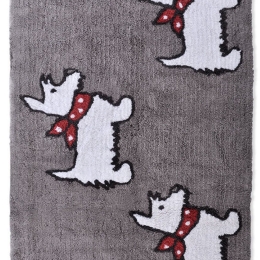 Χαλάκι Παιδικό Scottish Dog Grey Down Town 100X160cm Βαμβάκι