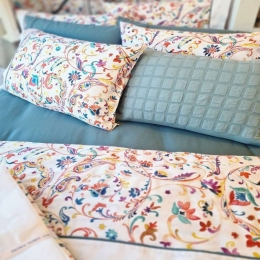 Παπλωματοθήκη 785 Helena (Σετ 3τμχ) Petrol Down Town King Size 250x260cm 100% Βαμβακοσατέν