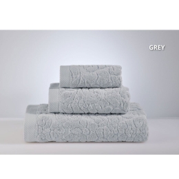 Πετσέτες Classic 600 (3τμχ) Grey Down Town Σετ Πετσέτες 70x140cm 100% Βαμβάκι