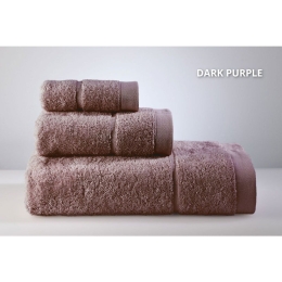 Πετσέτες Joanne (3τμχ) Dark Purple Down Town Σετ Πετσέτες 90x150cm 100% Βαμβάκι