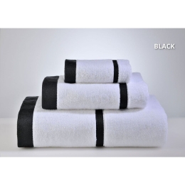Πετσέτες Lydia (3τμχ) White-Black Down Town Σετ Πετσέτες 90x150cm 100% Βαμβάκι