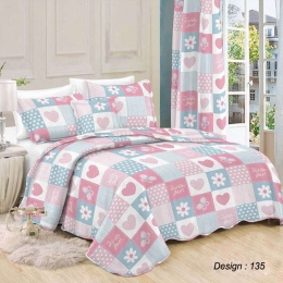 Κουβερλί Σετ 3τμχ Micro Εμπριμέ 135 Multi DimCol Υπέρδιπλo 220x240cm Microfiber