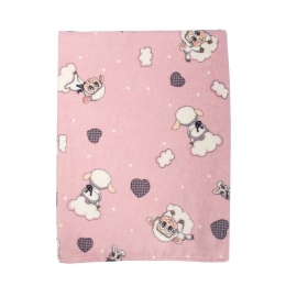 Μαξιλαροθήκη Παιδική Προβατάκι 05 Pink DimCol 35X45 100% Βαμβακερή Φανέλα