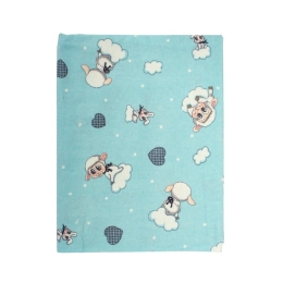 Μαξιλαροθήκη Παιδική Προβατάκι 06 Sky Blue DimCol 35X45 100% Βαμβακερή Φανέλα