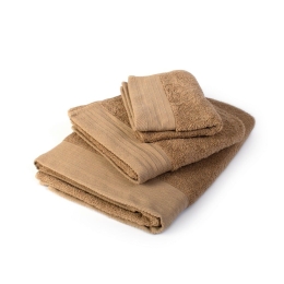 Πετσέτες Σετ 3τμχ Πενιέ Beige DimCol Σετ Πετσέτες 100% Βαμβάκι