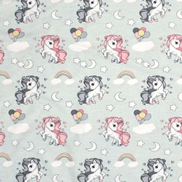 Πάνα Χασέ Βρεφική Unicorn 106 Green DimCol 80x80cm 100% Βαμβάκι