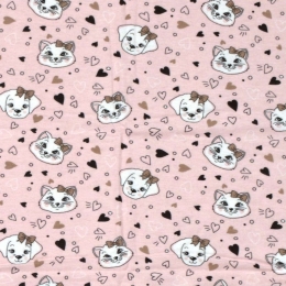 Σεντόνι Βρεφικό Puppy-Kitten 18 Pink DimCol Λίκνου 80x110cm 100% Βαμβακερή Φανέλα