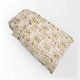 Σεντόνια Παιδικά Σετ 3τμχ Εμπριμέ Baloon 76 Beige DimCol Μονό 160x240cm 100% Βαμβακερή Φανέλα