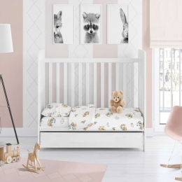 Σεντόνι Βρεφικό Με Λάστιχο Baby 04 Multi DimCol Κούνιας 70x155cm 100% Βαμβακερή Φανέλα