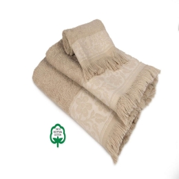 Πετσέτες Σετ 3Τμχ Νέμεσις 10 Beige DimCol Σετ Πετσέτες 70x140cm 100% Βαμβάκι