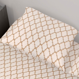 Μαξιλαροθήκη Windows 151 White-Beige DimCol 50Χ70 50x70cm 100% Βαμβάκι