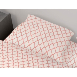 Μαξιλαροθήκη Windows 161 White-Coral DimCol 50Χ70 50x70cm 100% Βαμβάκι