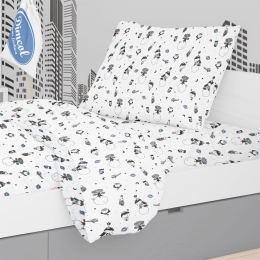 Μαξιλαροθήκη Παιδική Μικρός Πρίγκηπας 130 White-Black DimCol 50Χ70 100% Βαμβάκι