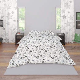 Σεντόνια Star 120 Σετ 2τμχ Grey DimCol Μονό 160x240cm 100% Βαμβάκι