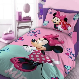 Σεντόνια Παιδικά Minnie 754 Σετ 4τμχ Disney Digital Print Multi DimCol Μονό 100% Βαμβάκι