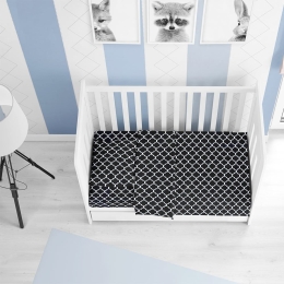 Πάνα Βρεφική Χασές Windows 175 Dark Blue-White DimCol 80x80cm 100% Βαμβάκι
