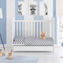 Πάνα Βρεφική Χασές Windows 176 White-Dark Blue DimCol 80x80cm 100% Βαμβάκι