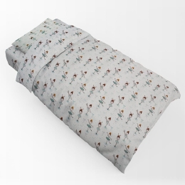 Παπλωματοθήκη Παιδική Flannel Μπαλαρίνα 166 Green DimCol Μονό 160x240cm 100% Βαμβακερή Φανέλα