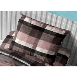 Μαξιλαροθήκη Paradise 401 Bordo-Grey DimCol 50Χ70 50x70cm 100% Βαμβακερή Φανέλα