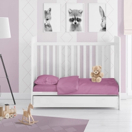 Παπλωματοθήκη Βρεφική Solid 492 Lila DimCol 120x160cm 100% Βαμβάκι