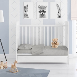 Παπλωματοθήκη Βρεφική Solid 496 Elephant DimCol 120x160cm 100% Βαμβάκι