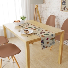 Τραβέρσα Αλέκιαστη Utensils 470 Ecru DimCol 40Χ180 40x180cm Βαμβάκι-Πολυέστερ