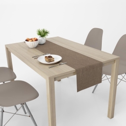 Τραβέρσα Αλέκιαστη Panama Beige DimCol 40Χ180 40x180cm Βαμβάκι-Πολυέστερ