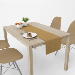 Τραβέρσα Αλέκιαστη Panama Mustard DimCol 40Χ180 40x180cm Βαμβάκι-Πολυέστερ