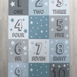 Χαλί Παιδικό Numerals 288 Grey-Blue DimCol 135X200cm