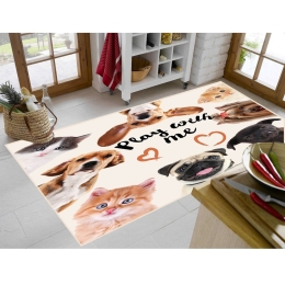 Χαλάκι Κουζίνας Pets 265 Multi DimCol 80X200cm Πολυέστερ