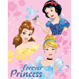 Κουβέρτα Βρεφική Disney Princess 045 Fleece Multi DimCol Κούνιας 130x170cm Πολυέστερ