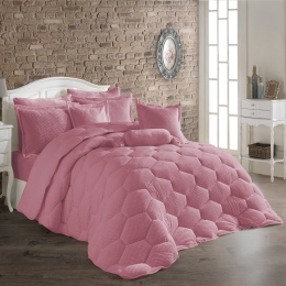 Κουβερτοπάπλωμα 1910 H12 Pink DimCol Υπέρδιπλο 220x240cm Πολυέστερ