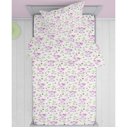 Πάπλωμα Παιδικό Elephant 173 White-Pink DimCol Μονό 160x240cm 100% Βαμβάκι