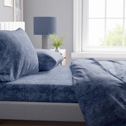 Σεντόνια Shadow 15 (Σετ 4τμχ) Dark Blue DimCol Υπέρδιπλo 220x240cm Βαμβάκι-Πολυέστερ