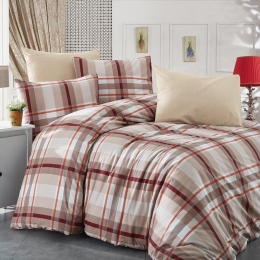 Σεντόνια Εκάβη 423 (Σετ 4τμχ)Beige DimCol Υπέρδιπλο 220x240cm Βαμβάκι-Πολυέστερ