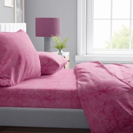 Σεντόνια Shadow 18 (Σετ 4τμχ) Fuchsia DimCol Υπέρδιπλο 240x270cm Βαμβάκι-Πολυέστερ