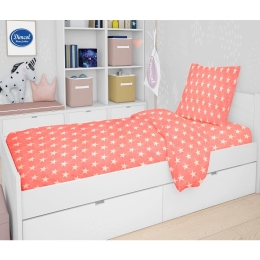 Σεντόνια Παιδικά Star 34 (Σετ 2τμχ) Coral DimCol Μονό 160x240cm 100% Βαμβάκι