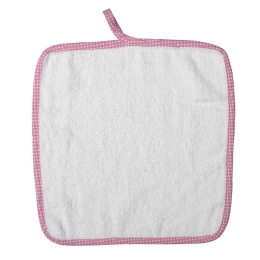 Λαβέτα Ώμου Βρεφική 47 White-Pink DimCol Λαβέτα 30x30cm 100% Βαμβάκι