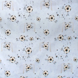 Πάνα Βρεφική Χασέ Football 521 Sky Blue DimCol 80x80cm 100% Βαμβάκι