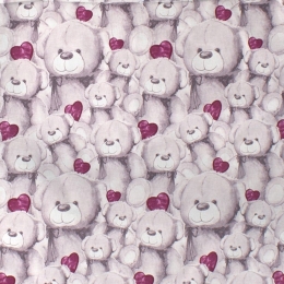 Πάνα Βρεφική Χασέ Teddy Bear 536 Purple DimCol 80x80cm 100% Βαμβάκι