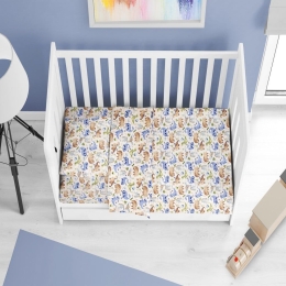 Παπλωματοθήκη Βρεφική Dinosaur 517 Sky Blue DimCol 120x160cm 100% Βαμβάκι