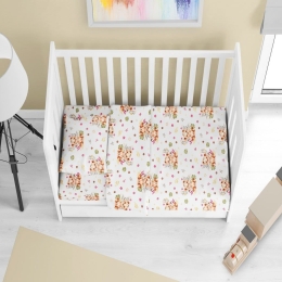 Σεντόνι Βρεφικό Lion Cub 530 Beige DimCol Λίκνου 80x110cm 100% Βαμβάκι